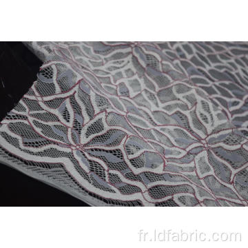 Tissu de dentelle de cordon en nylon coton polyester